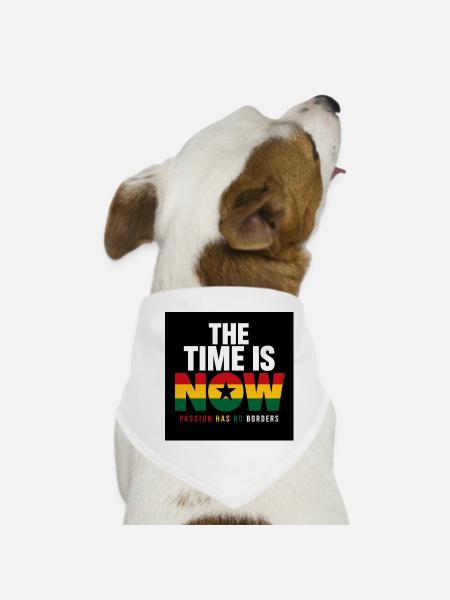 Le temps n’est plus de frontières - Bandana pour chien - blanc - Devant