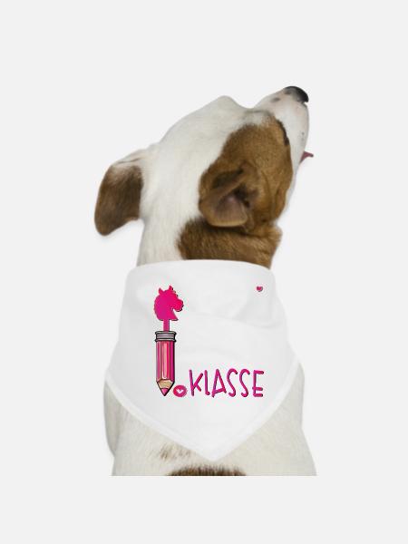 School Enrollment School Child Hobby Horsing - Dog Bandana - white - Front