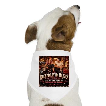 Rockabilly im Herzen - Hunde-Bandana - Weiß - Vorne