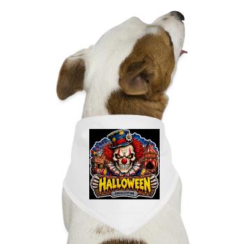 SkullCostume Halloween Edition: Der Killerclown - Hunde-Bandana - Weiß - Vorne
