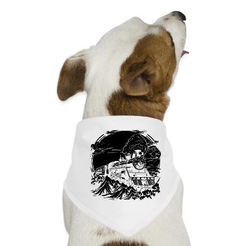 Eisenbahn Zeichnung - Hunde-Bandana - Weiß - Vorne