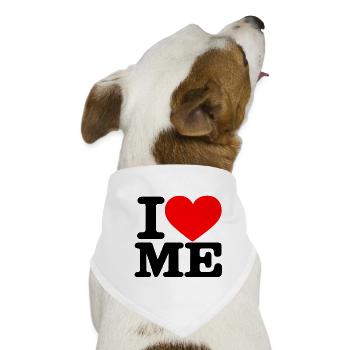 I Love Me – Selbstliebe Statement - Hunde-Bandana - Weiß - Vorne