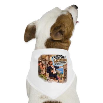 Humor Immobilienmietung Miete - Hunde-Bandana - Weiß - Vorne