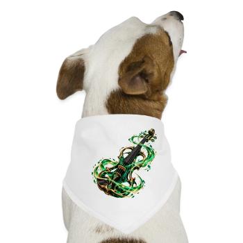 Smaragdgrüne Arkane Violine - Hunde-Bandana - Weiß - Vorne