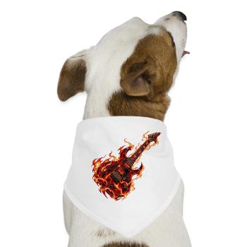 Inferno Dragon Gitarre - Hunde-Bandana - Weiß - Vorne