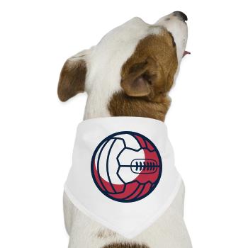 Retro Fussball Lederball Icon - Hunde-Bandana - Weiß - Vorne