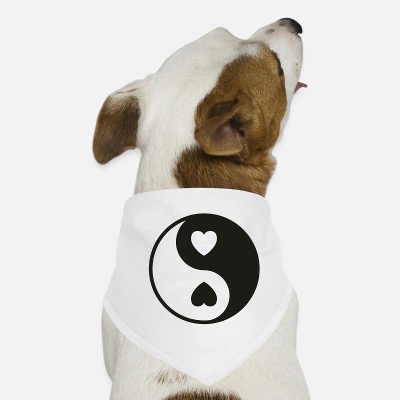 Ying Yang Herzen Hunde-Bandana