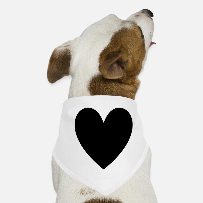 Herz schwarz Hunde-Bandana