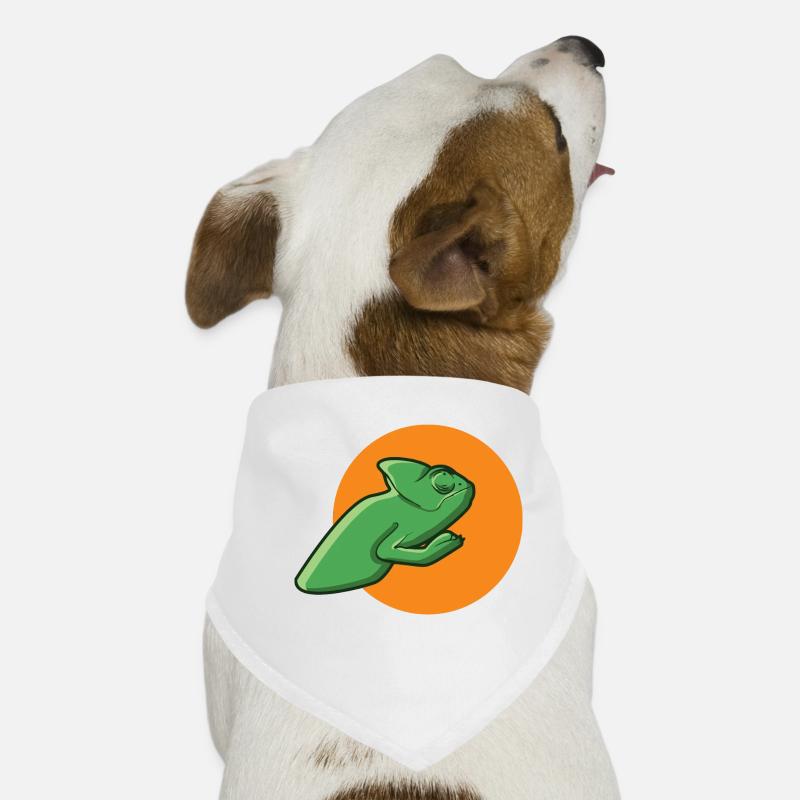 grünes Chamäleon Echse Eidechse Reptil Geschenk Hunde-Bandana