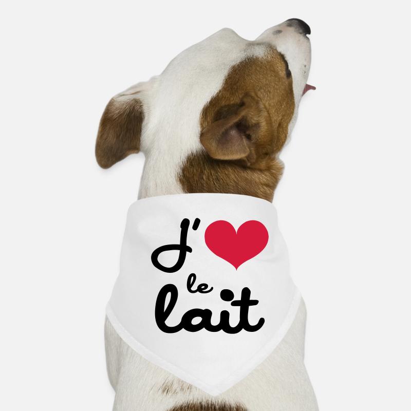J'aime le lait - Bébé Bandana pour chien