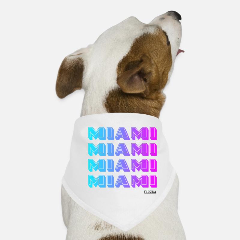 Motif de dégradé néon de Miami Bandana pour chien