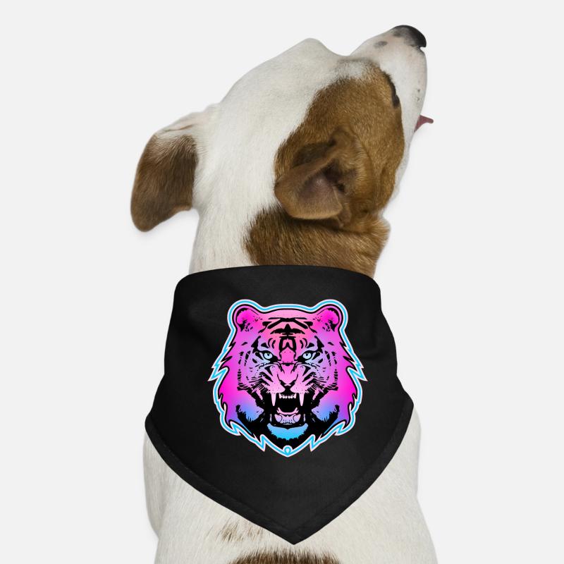 Farbiger Tiger - 1 Hunde-Bandana