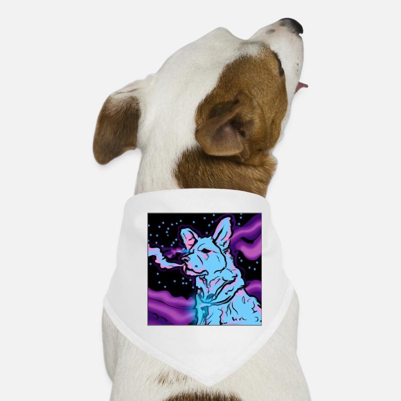 Vapotage de chien dans l’espace. Bandana pour chien