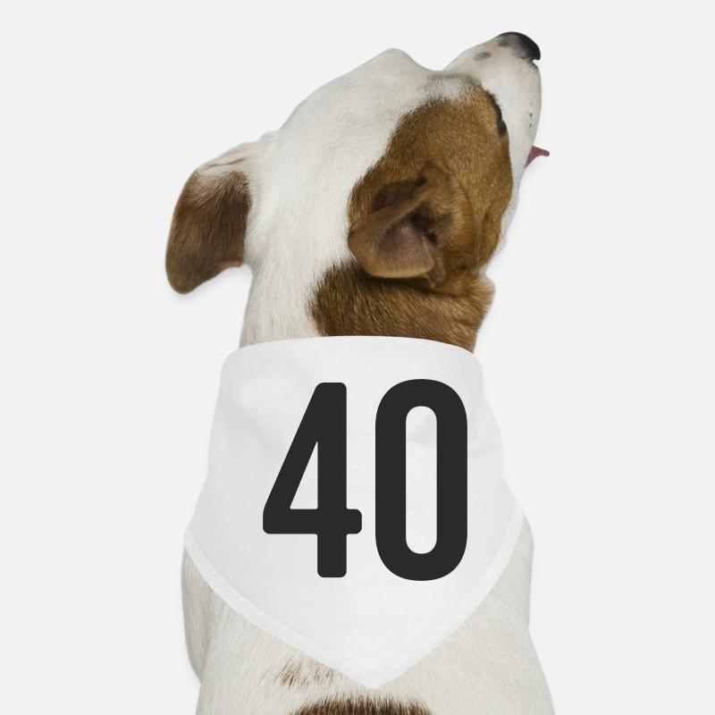 40. Geburtstag Zahl Hunde-Bandana