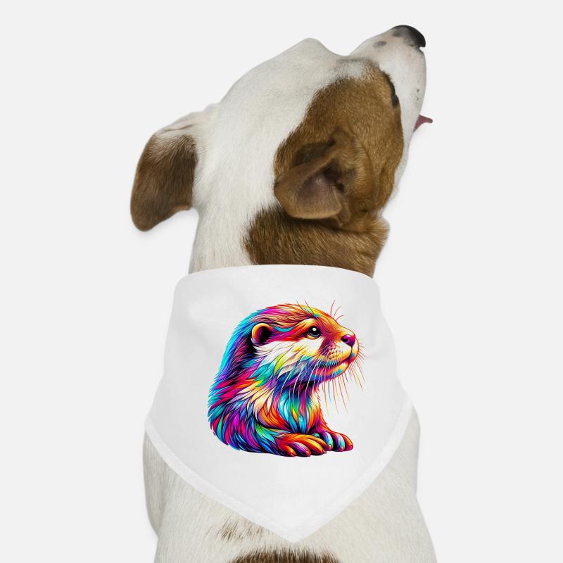 Otter - Hunde-Bandana - Weiß