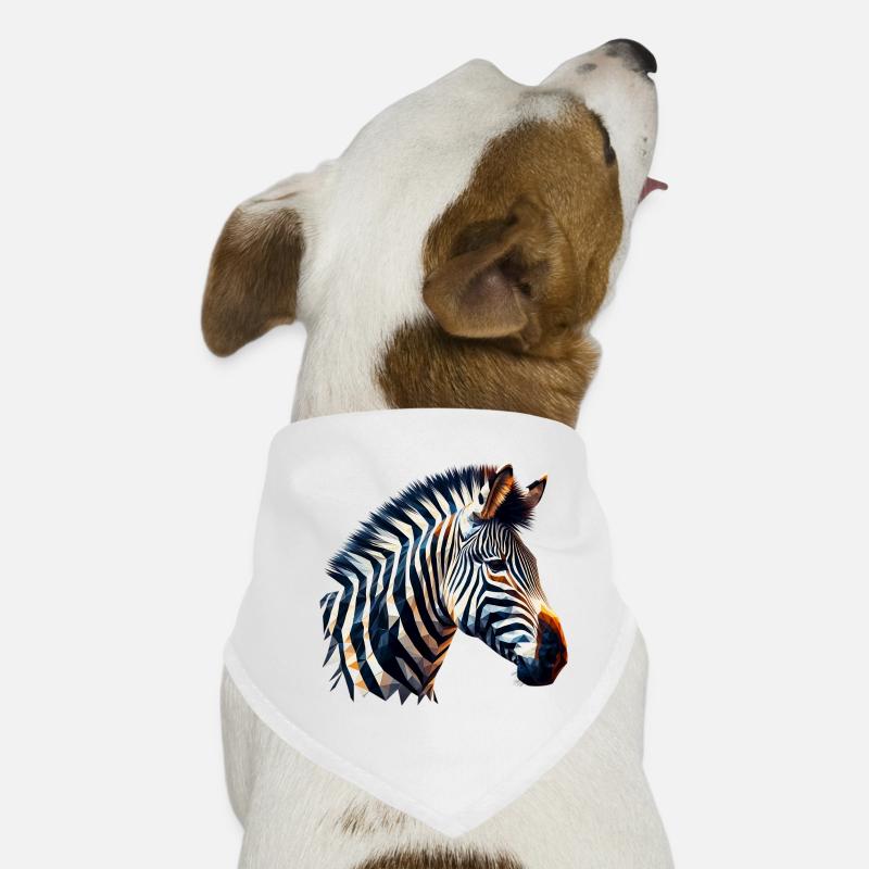 Polygonal Zebra Dog Bandana