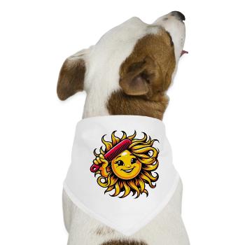 Sonne - Hunde-Bandana - Weiß - Vorne