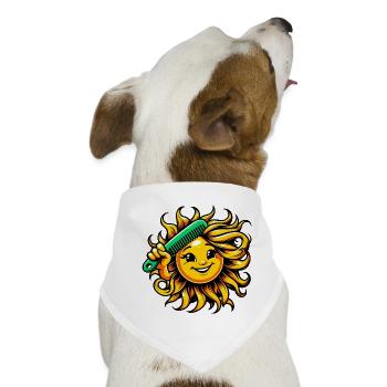 Sonne - Hunde-Bandana - Weiß - Vorne