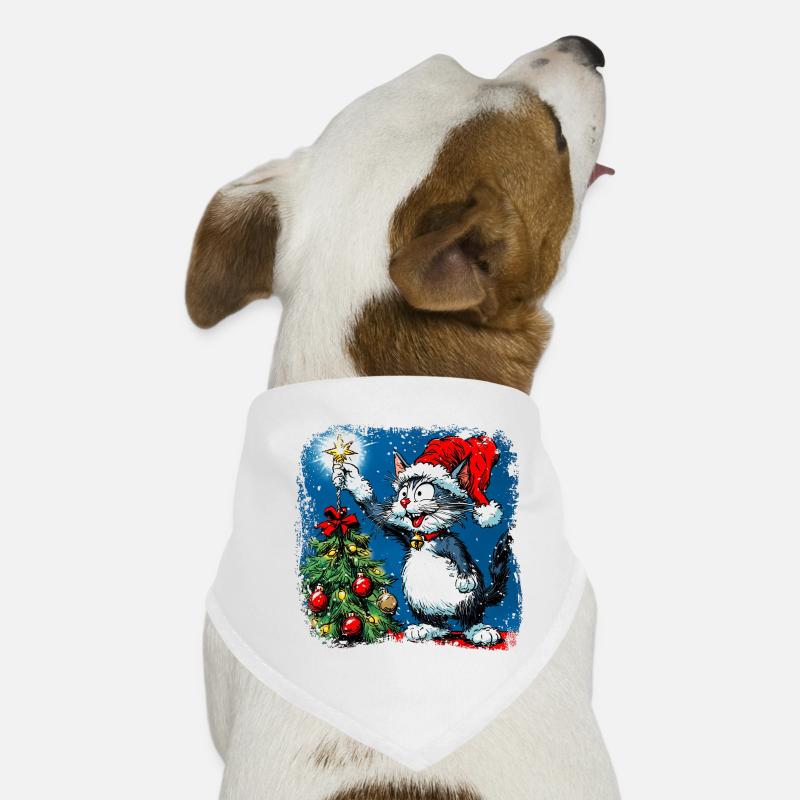 Noël chat Bandana pour chien