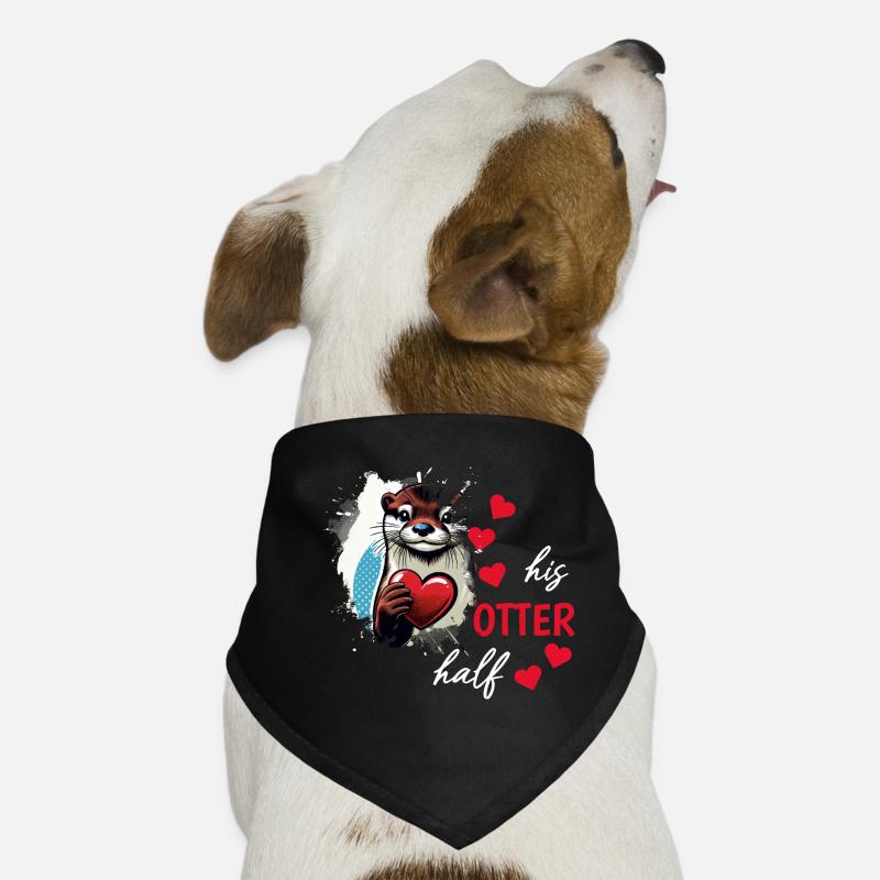 Otter half liebe geschenk Hunde-Bandana