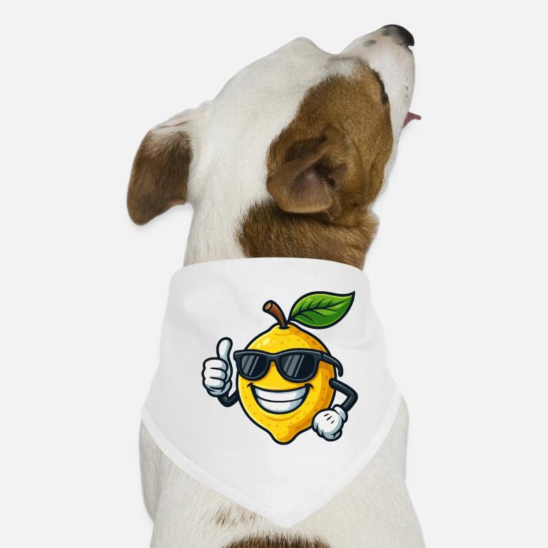 Fruchtige gelbe Zitrone Sommercool Daumen hoch Hunde-Bandana