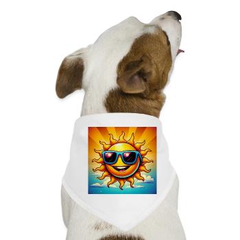 Sonne - Hunde-Bandana - Weiß - Vorne