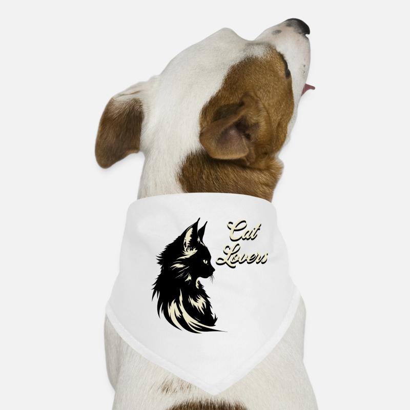 Cat Lover Silhouette Dog Bandana