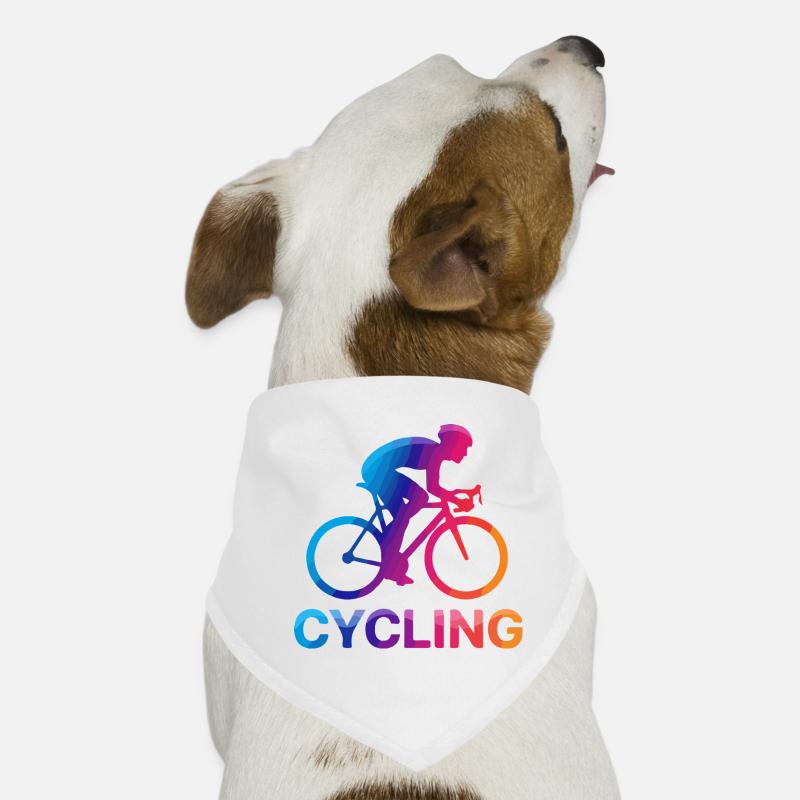 Rainbow Cyclist Silhouette Hunde-Bandana