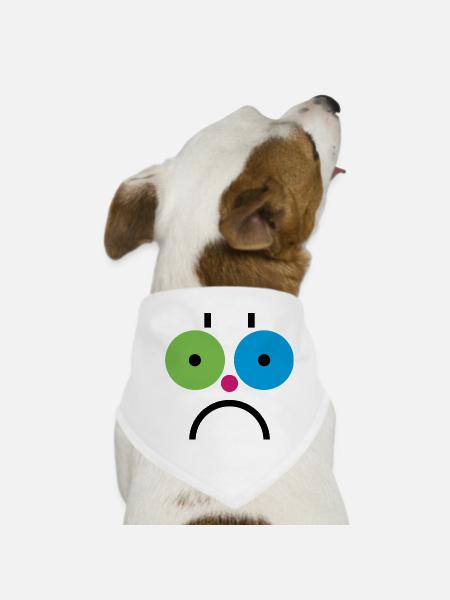 Costumes de carnaval, confettis de clowns de carnaval, femmes de carnaval - Bandana pour chien - blanc - Devant