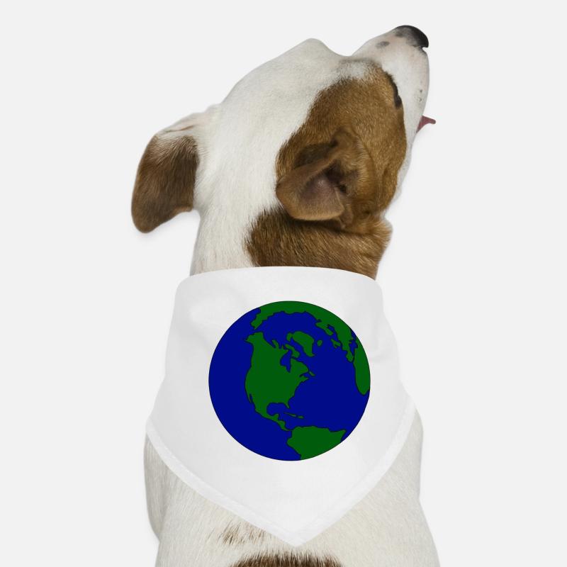 Globule minimal : Terre en bleu-vert Bandana pour chien
