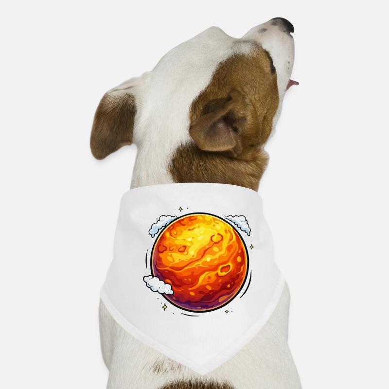 Leuchtender Mars Neon-Planet Hunde-Bandana