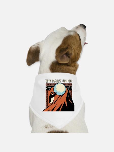 The daily grind - Dog Bandana - white
