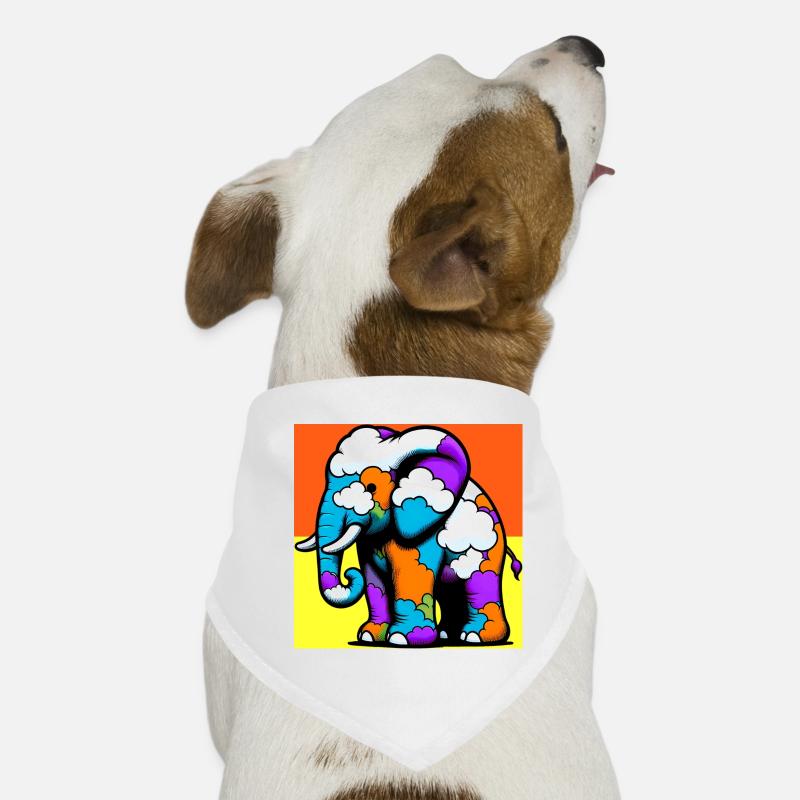 Elefant mit Wolke und Wolken Hunde-Bandana