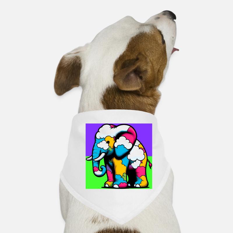 Elephant with Cloud and Clouds Dog Bandana