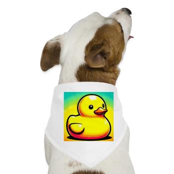 Ente Ente Ente Ente Ente - Hunde-Bandana - Weiß - Vorne