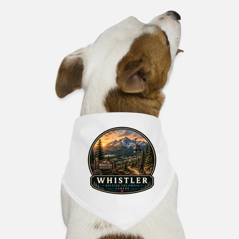 Whistler Mountain Biking Canada Vacation Gondola Dog Bandana
