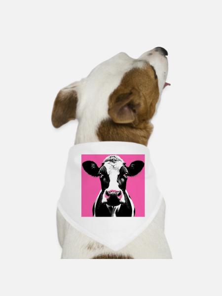 vache - Bandana pour chien - blanc - Devant