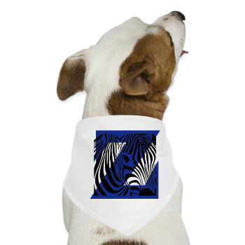 Zebra-Mix - Hunde-Bandana - Weiß - Vorne