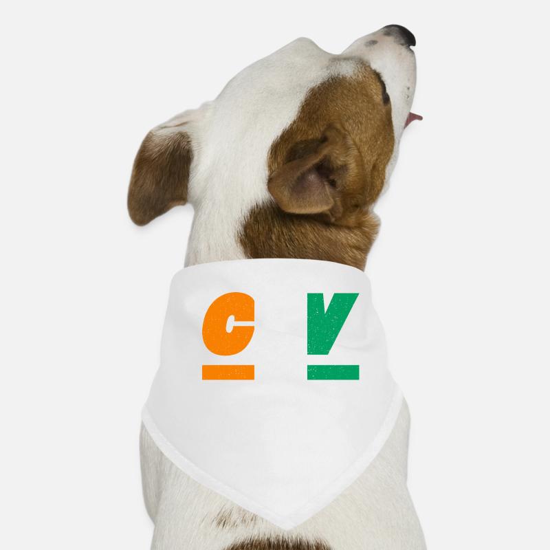 Côte d’Ivoire Drapeau drapeau CIV - Bandana pour chien - blanc