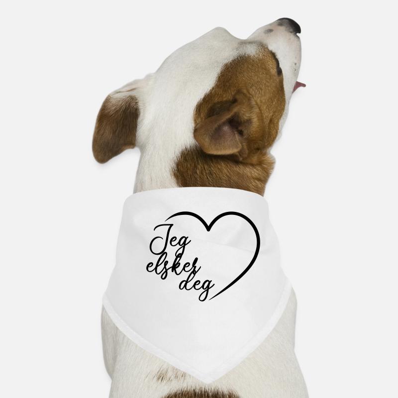 Ich liebe dich Norwegisch Jeg elsker deg Hunde-Bandana