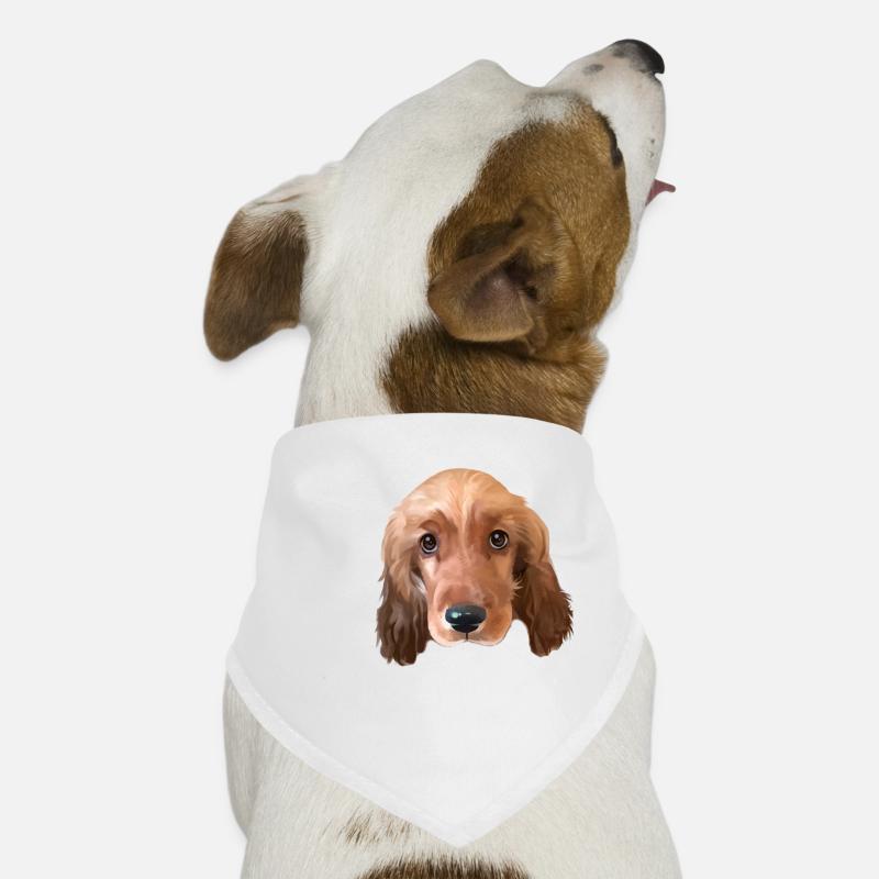 Cocker Spaniel Hund - Hunde-Bandana - Weiß