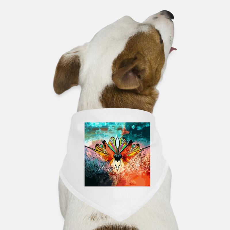 Farbiger Schmetterlingstraum Hunde-Bandana