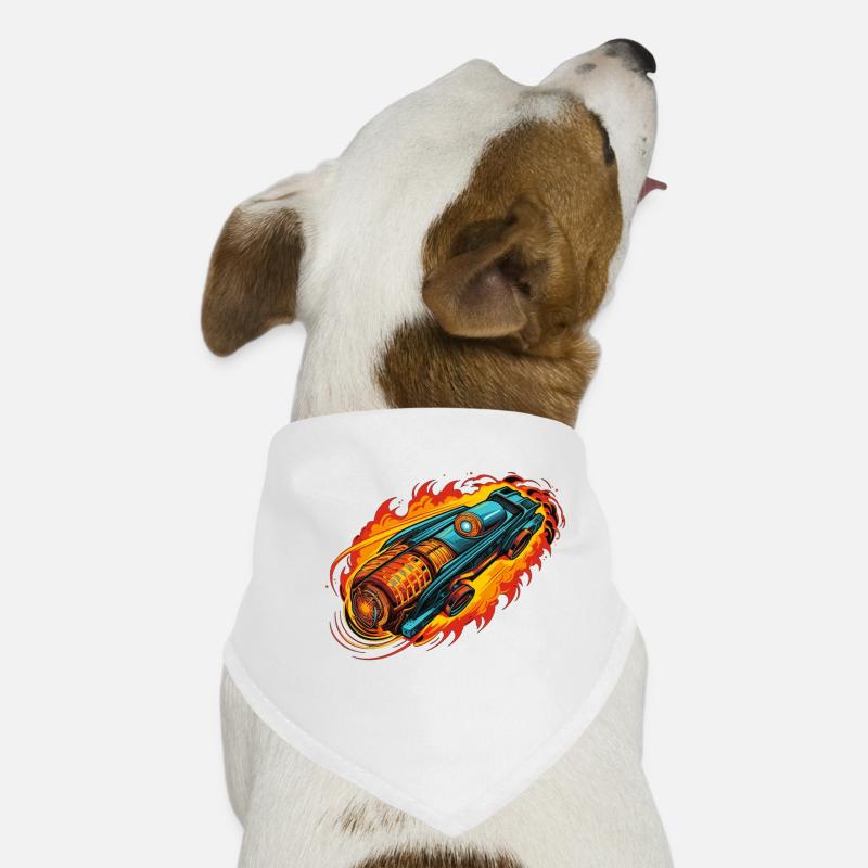 Turbo atomic - Bandana pour chien - blanc
