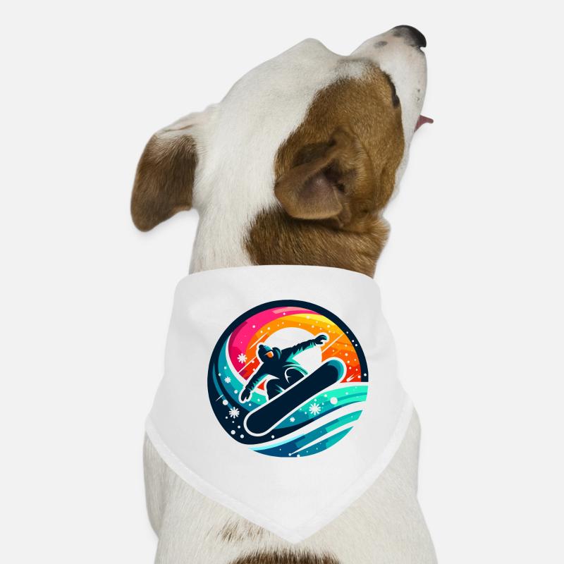 Vibrations de l'Évolution du Snowboard Bandana pour chien