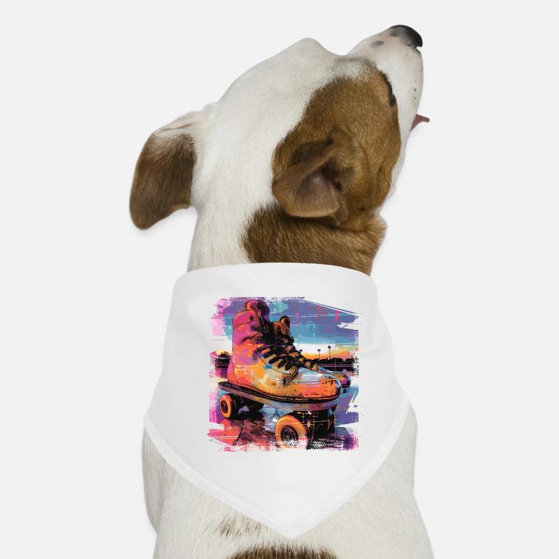 Roller Skates Illustration Dog Bandana