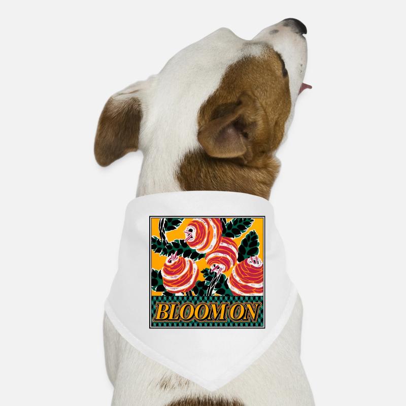 Bloom On - Déclaration florale rétro Bandana pour chien