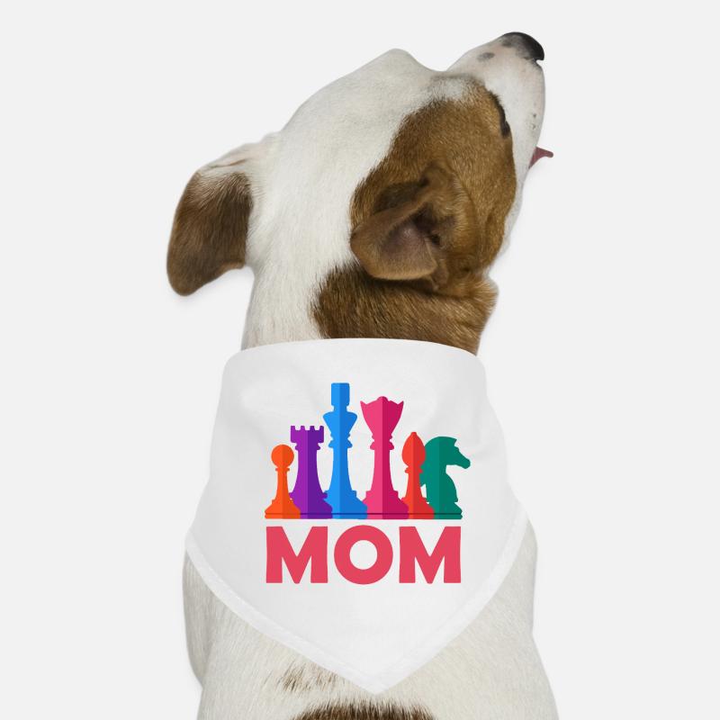 Échecs Maman Schach Mama Bandana pour chien