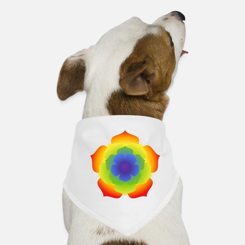 Rainbow Lotus Mandala Bloom Dog Bandana