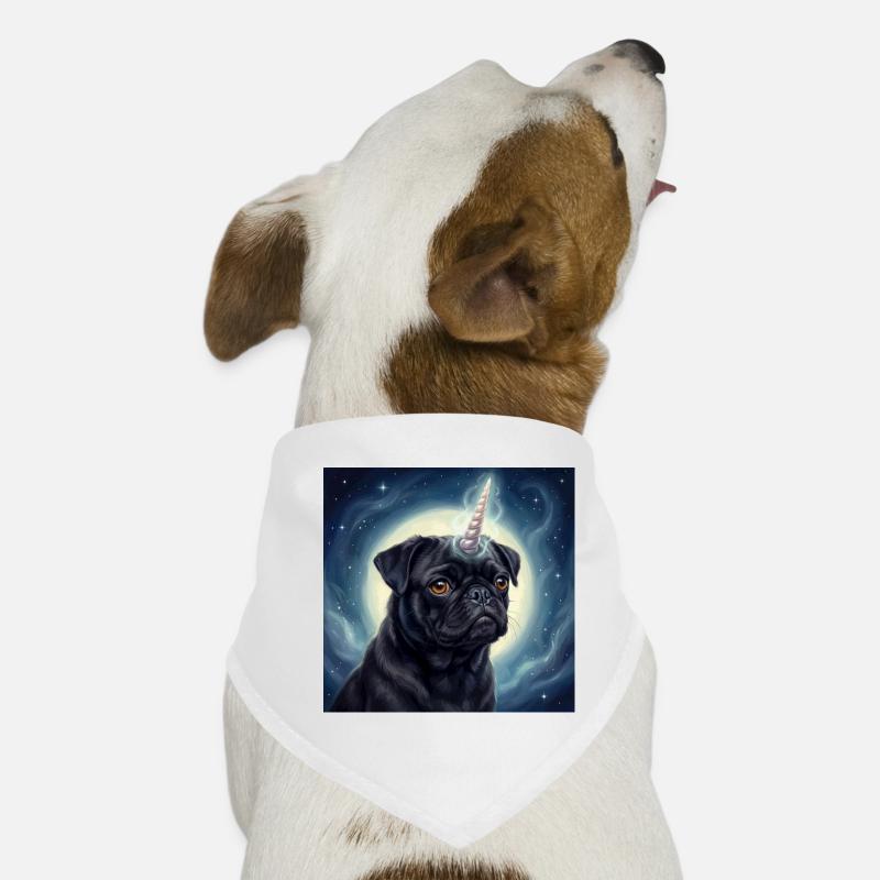 Kosmischer Einhorn-Mops Hunde-Bandana