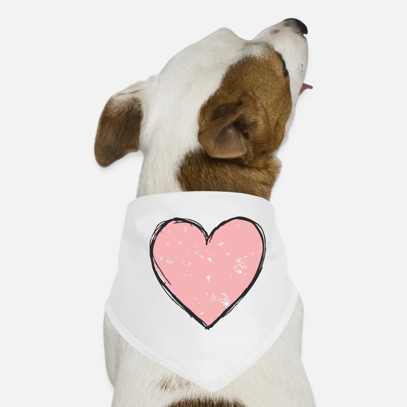 Delicate Pink Heart Dog Bandana